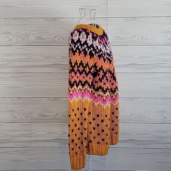 Forever 21 crewneck sweater chunky knit - mustard yellow Women's Size S - Picture 5 of 11